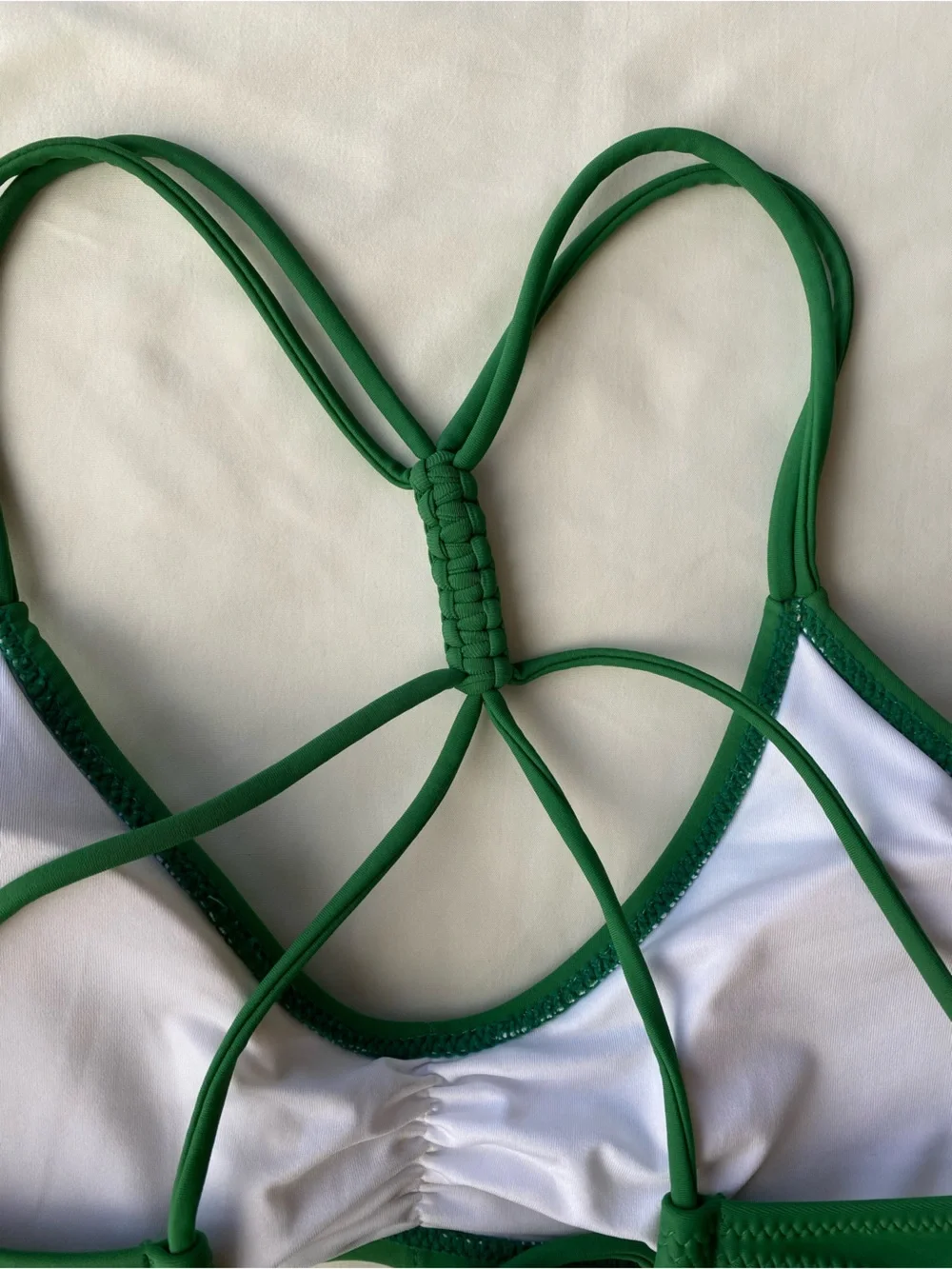Beautiful Green Strappy Swim Bikini Top Size Extra Large